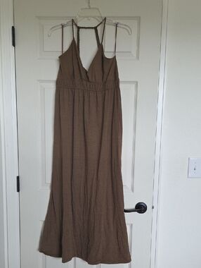Connection 18 Braided-Strap Brown Maxi Dress for Women